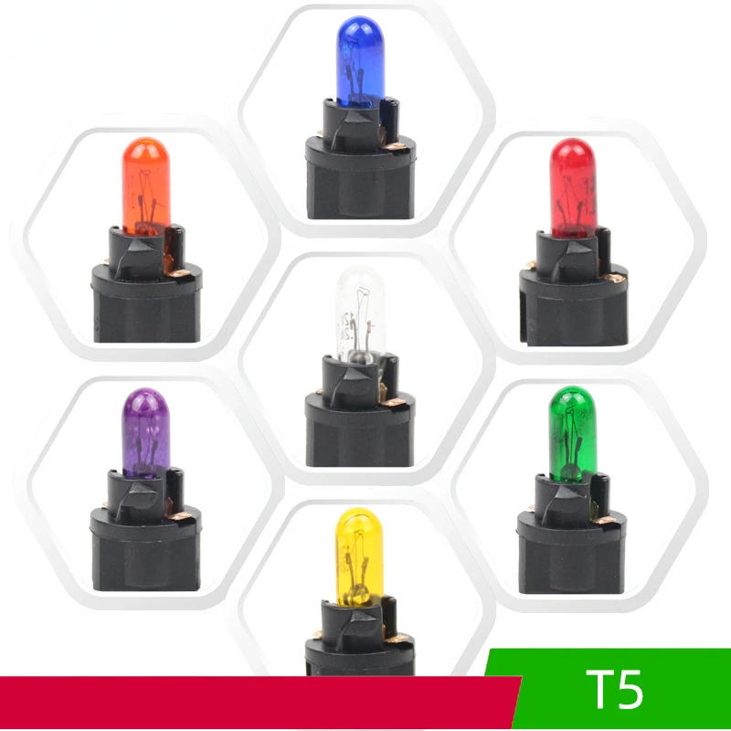 

6Pcs T5 SMD LED Car Light Automobiles Light-emitting Diode Instrument Gauge Dashboard Light Bulbs Auto Interior Indicator Lamp