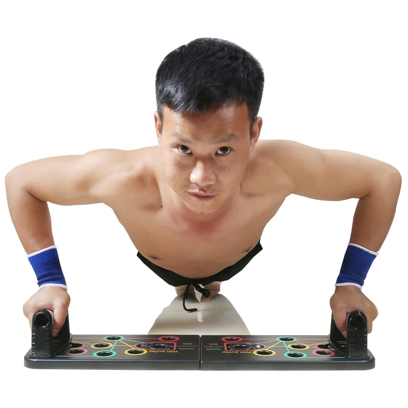 Push-up bracket male chest muscle training aid household Russian artifact multi-function push-up board with elastic rope