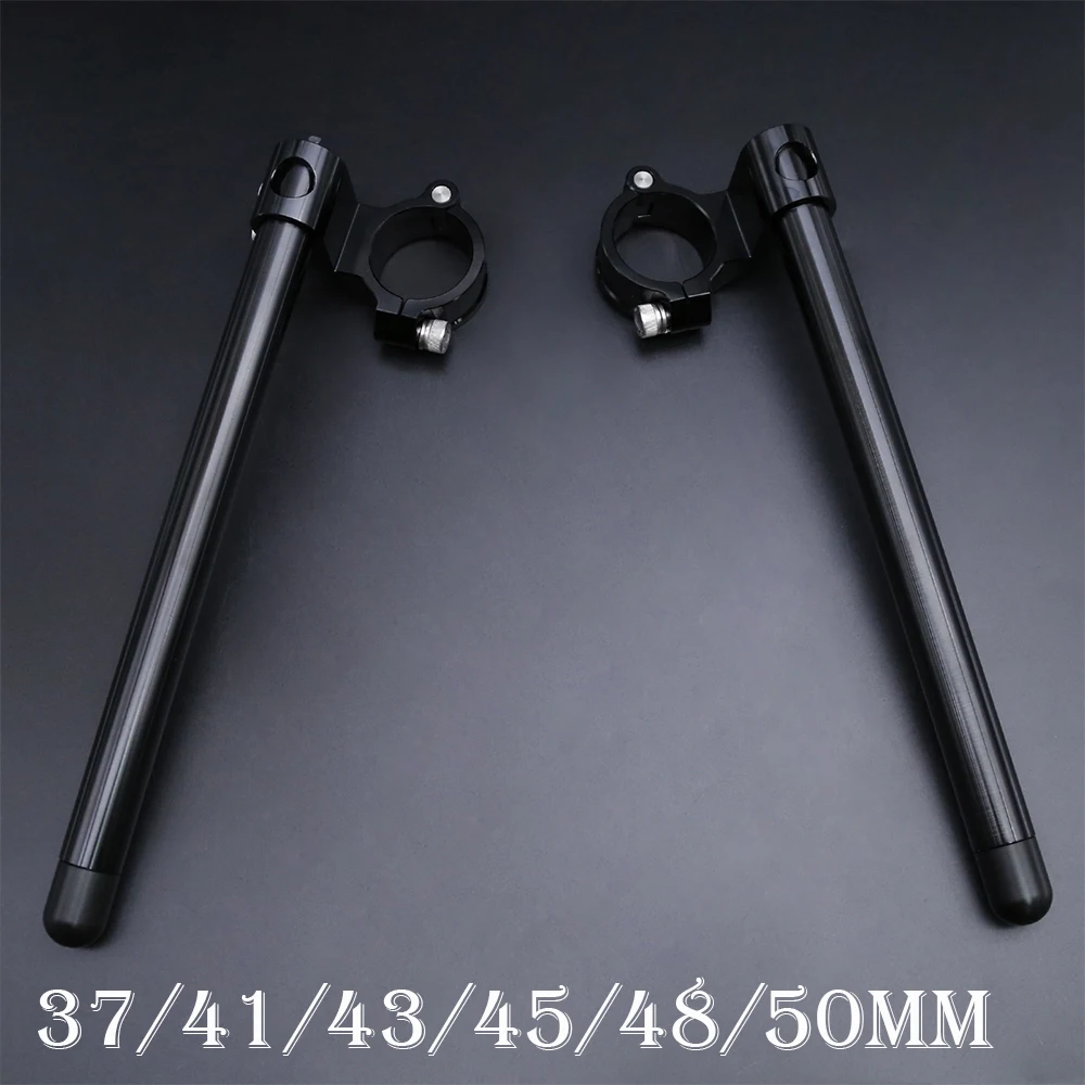 

Universal Racing CNC 37 41 43 45 48 50MM Clip On Ons 1.5Inch Riser Rise Clip on Fork Handlebars Handle Bar Cafe Racer Motorcycle