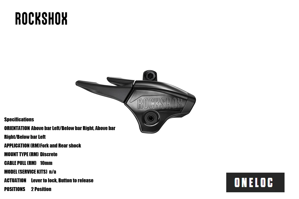 ROCKSHOX new OneLoc remote RM 1LOC A1 Left or right side options Encouraged for XC Trail and Enduro usage