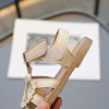 Girls Baby Sandals Summer Bow Beige Soft Girls Walking Shoes 2-12 Years Old Pink Fashion Non-slip Children Sandals Baby Shoes 5