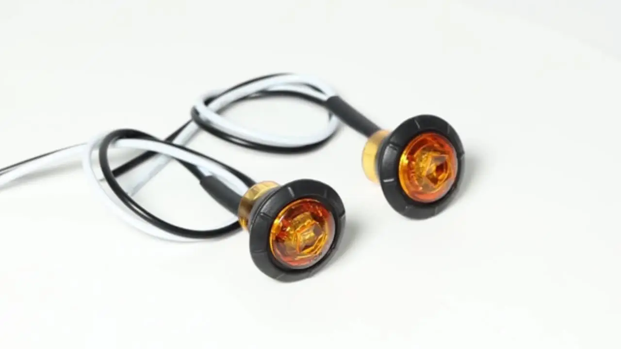 Yuanjoy 6x Oranje LED Zijmarkeringsverlichting, 12V/24V Aanhanger IP65 Waterdichte Begrenzingsverlichting met ECE R10 Gecertificeerd, voor aanhangers, bestelwagens, caravans, vrachtwagens