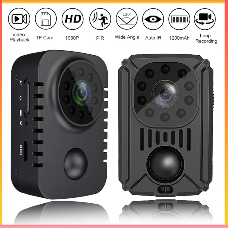 

1080P HD Mini Body Camera Night Vision PIR Video Strong Magnetic Attraction Motion Activated Small Cam Sport Micro Camcorder