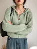 ort Zipper Knitted Hoodie Cardigan Design Sensation  Lazy Sweater Retro Sle Spring Autumn Winter Commute Loose Fit P...