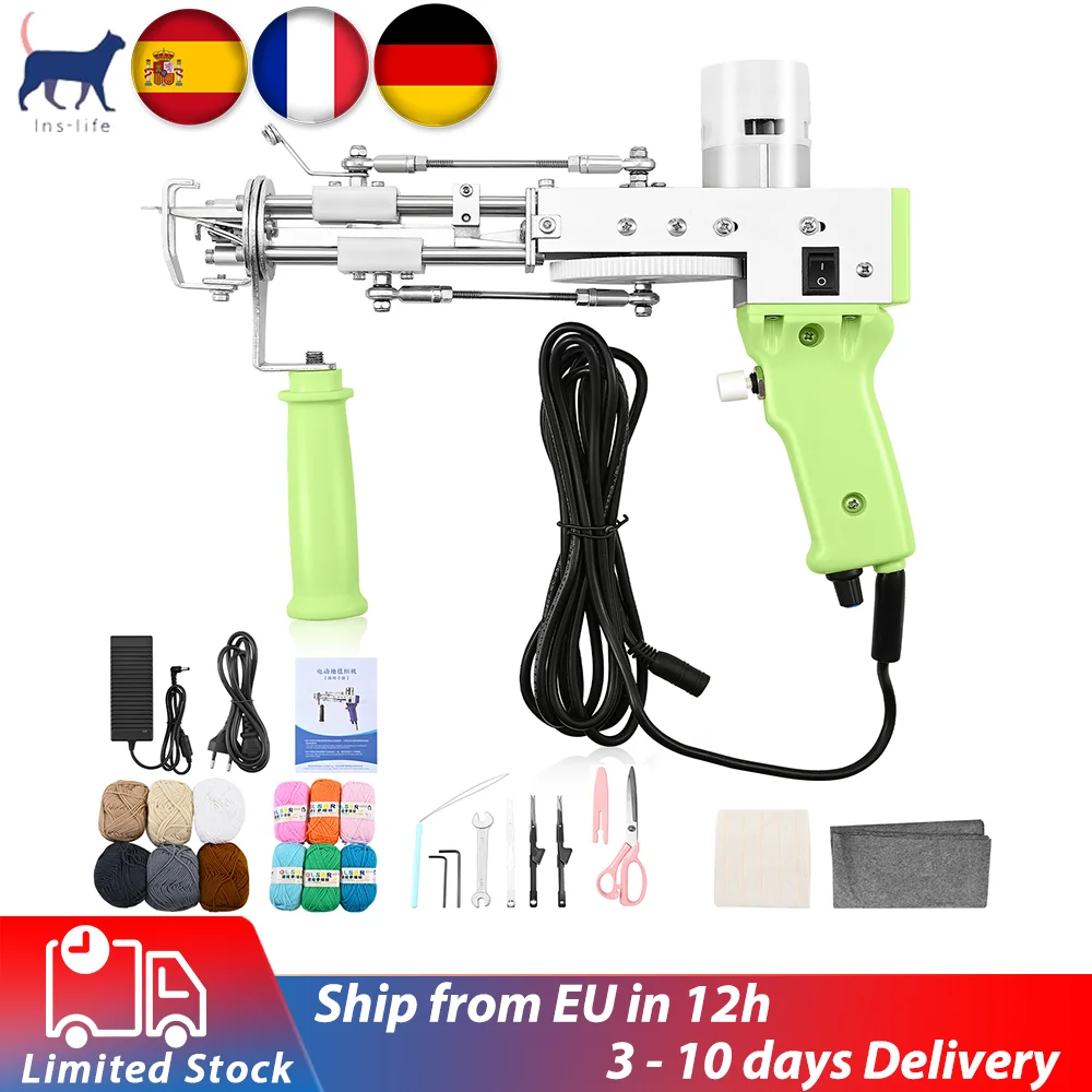 Cut and Loop Pile 2 in 1 110-220V Electric Carpet Tufting Gun Rug Weaving  Flocking Machines Hand Rug Gun Machine Starter Kit - AliExpress