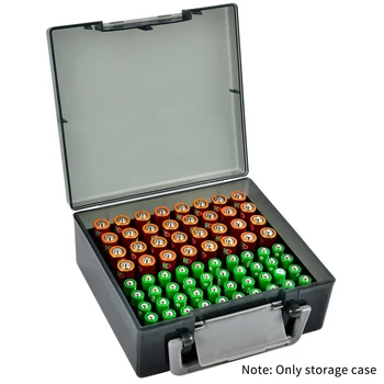 Il supporto dell'organizzatore di stoccaggio delle batterie contiene 72 batterie AA AAA, contenitore per batteria, contenitore per garage, dispenser per l'organizzazione dei cassetti domestici