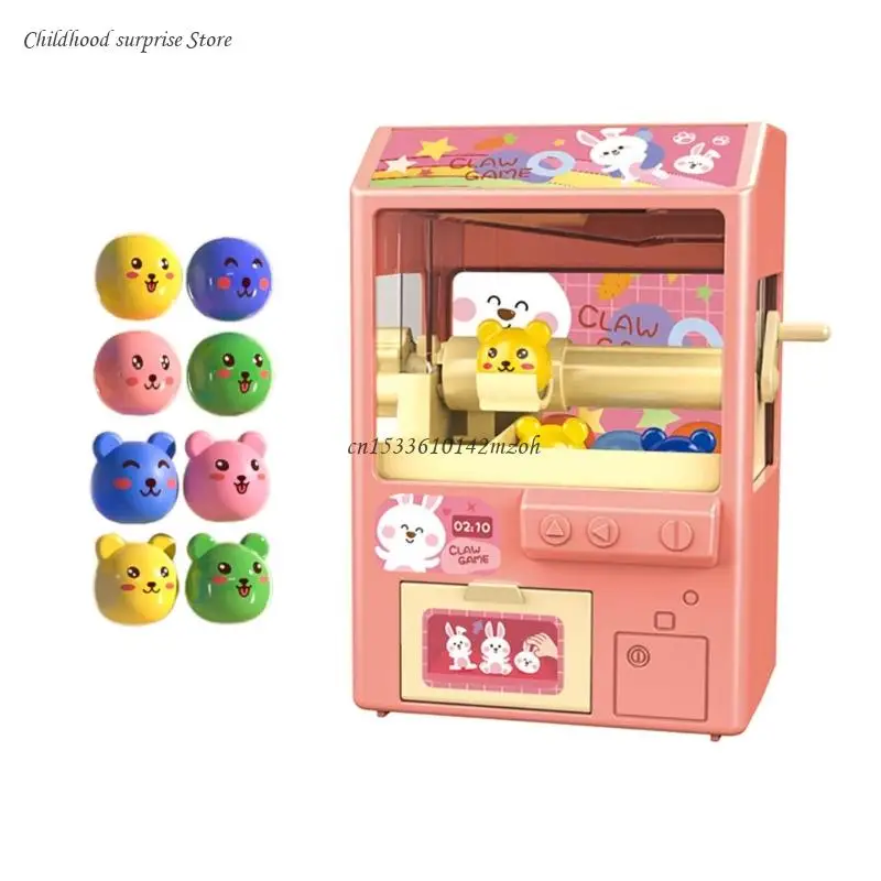 

Electronic Claw Machine Toy Grabber Machine With Flashing LED Lights and Sound Grab Mini Dolls Gashapon Dropship