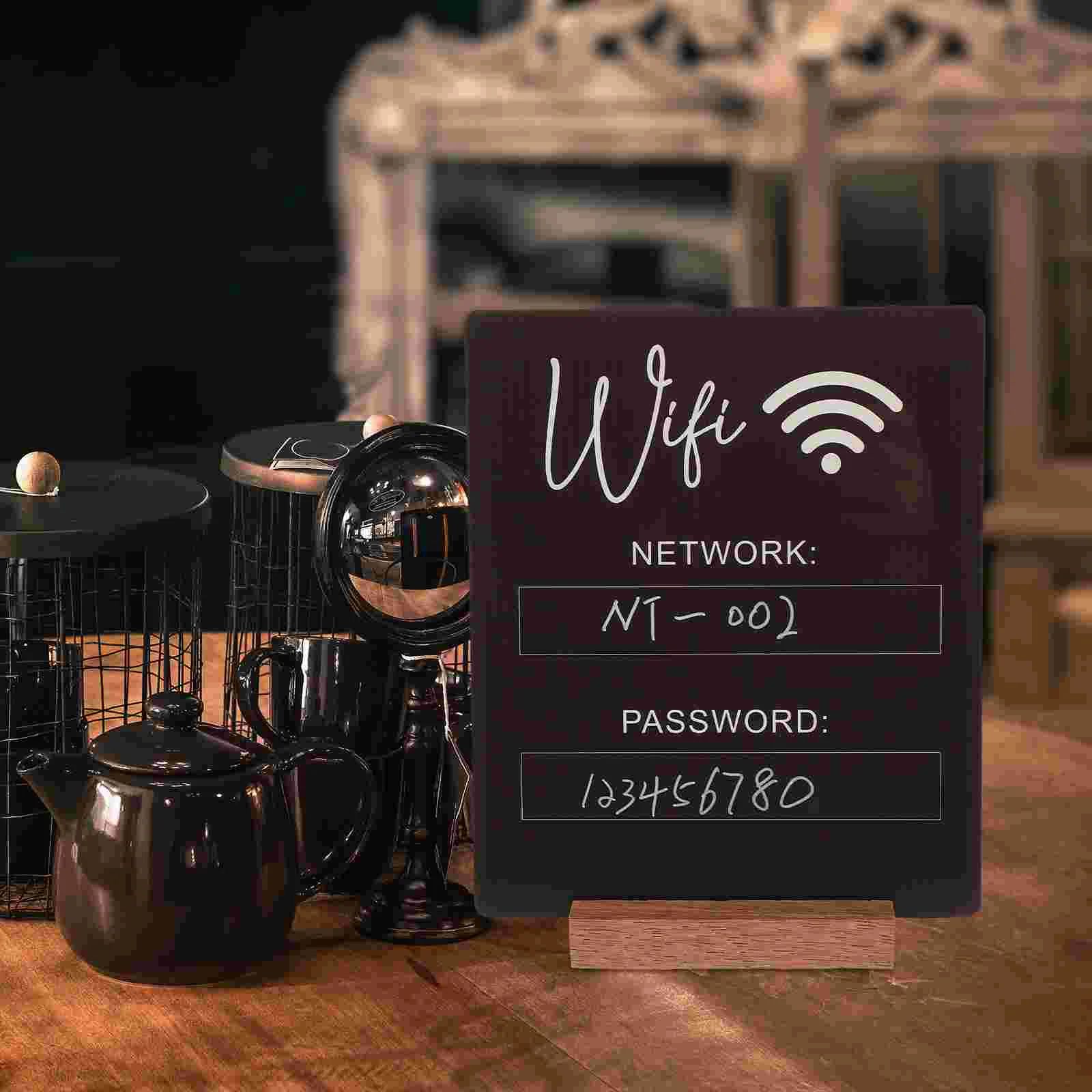 

Wifi Password Sign for Home Guest Room Reminder Acrylic Hotel Guests Office Desk Decor