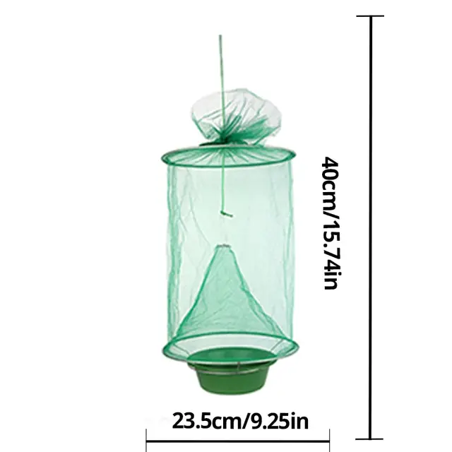 1Db Légyfogó Gyilkos Kártevőirtó Újrafelhasználható Függő Légycsapda Légykatrec Ketrec Háló Csapdák Kert Lógó Légykapó - Image 6
