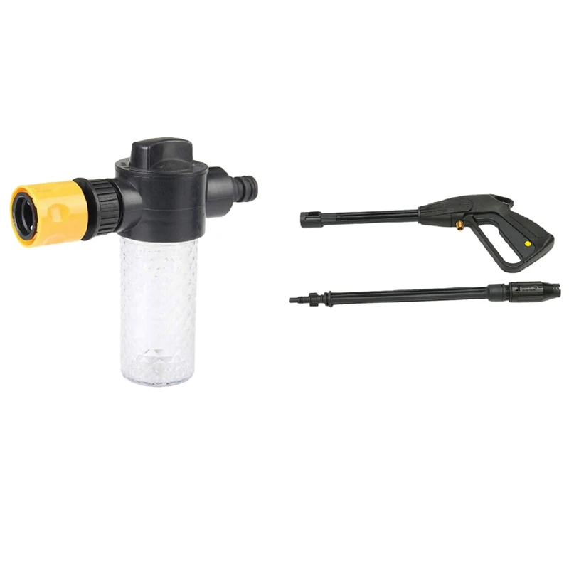 

NEW-1 Set Car Cleaning-Gun Foam Pot Car Washing Water-Gun & 1 Pcs 160 Bar High Pressure Washer Spray Gun Lance Trigger