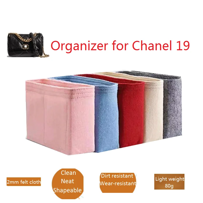 Fits For CC 19 Flap Insert Bag Organizer Makeup Handbag Organizer Portable Cosmetic Bag Women Luxury Designer