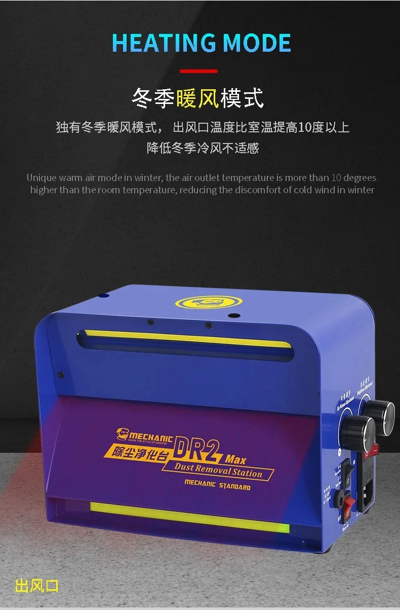 

Устройство для удаления пыли MECHANIC DR2 Max DR2 Pro, зеленое устройство для удаления пыли, белое устройство для перехвата света, частицы PM2.5