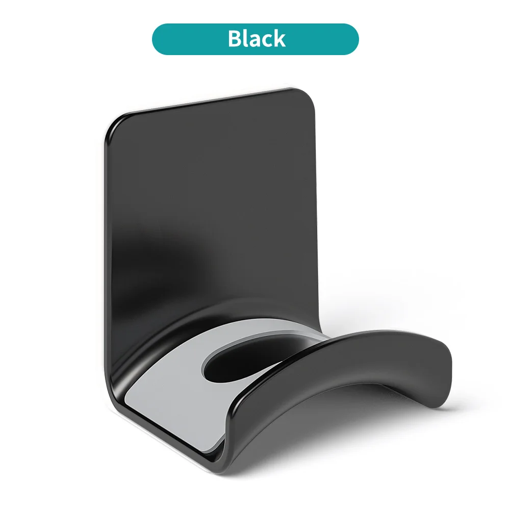 Sleek Adhesive Headphone Stand Wall Mount Under-Desk Hanger