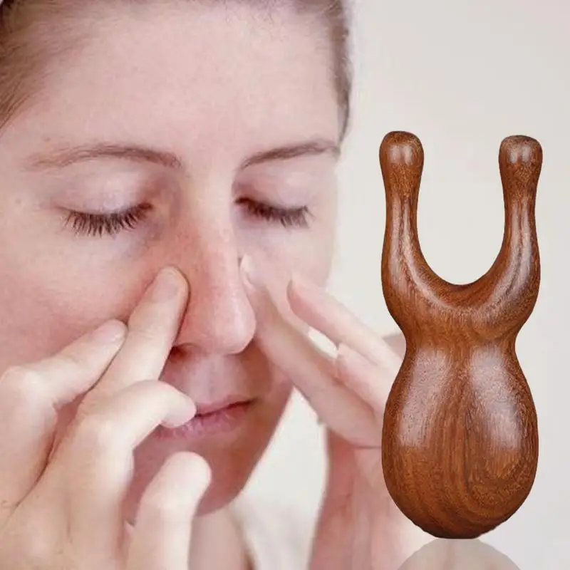 Little Frog Massager Wooden Self Care Facial Reflexology Hand Self-Massage For Head Neck And Back Wood Massage Tools