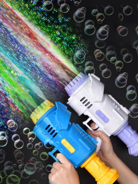 2022 New 69 Holes Electric Bubble Gun Gatlin Bubble Gun Machine Soap Bubbles Magic Bubble for Bathroom Outdoor Toys For Children 6