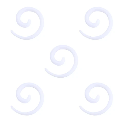 1.2-8mm Acrylic Spiral Ear Gauges Fake Ear Tapers Stretching Plugs Tunnel Expanders Earlobe Cartilage Body Piercing Jewelry