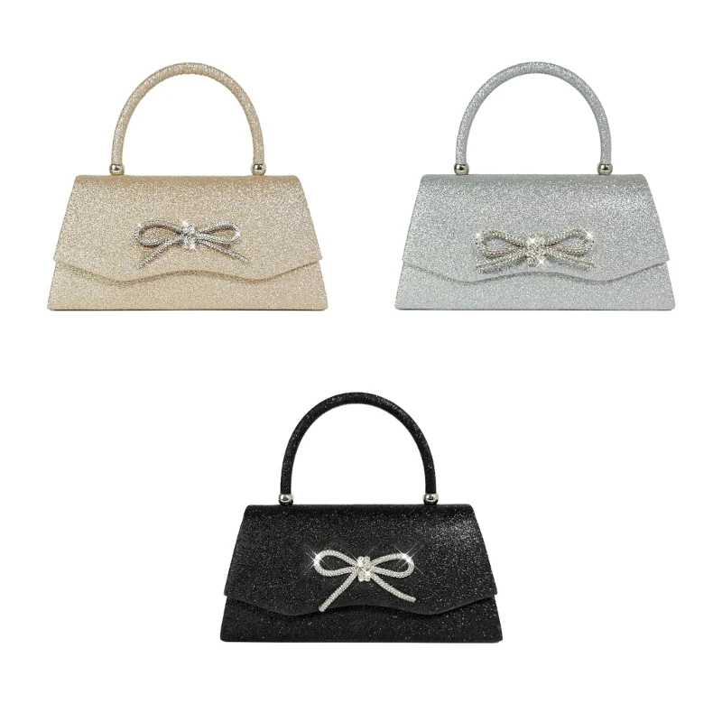

Элегантный блестящий бант, украшение, вечерняя сумка, сумки на плечо, сумки для женщин и девочек