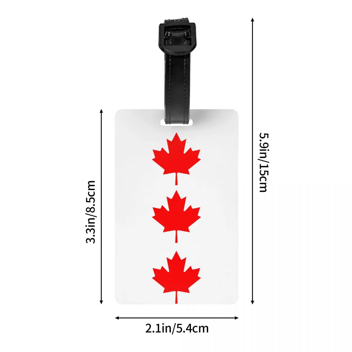Canada Maple Leaf Canadian Flag Luggage Tags for Suitcases Privacy Cover ID Label