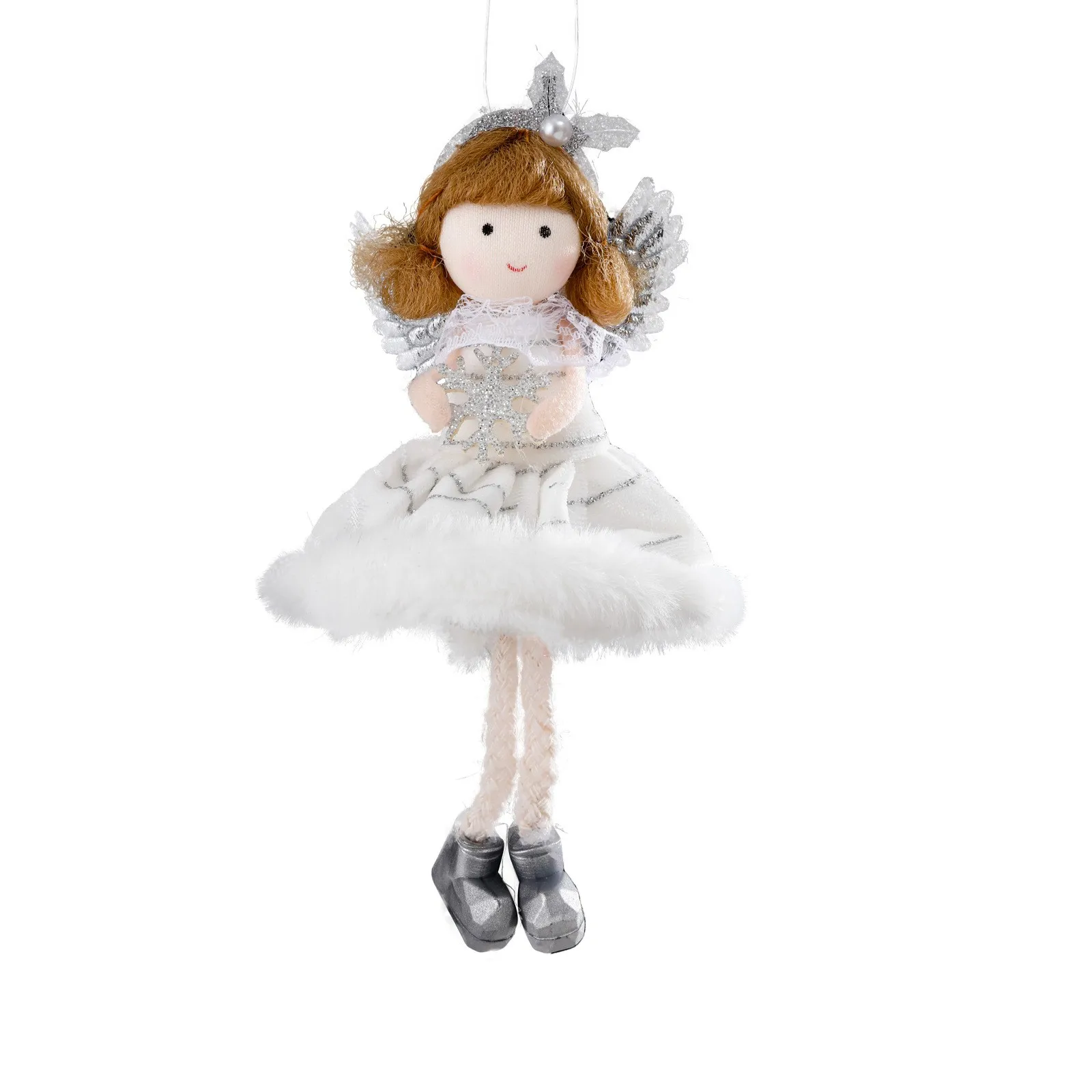 

Christmas Plush Angel Girl Pendant White Pink Christmas Angel Doll Tree DecoraçãO Christmas Home Holiday Gift DecoraçãO 2023