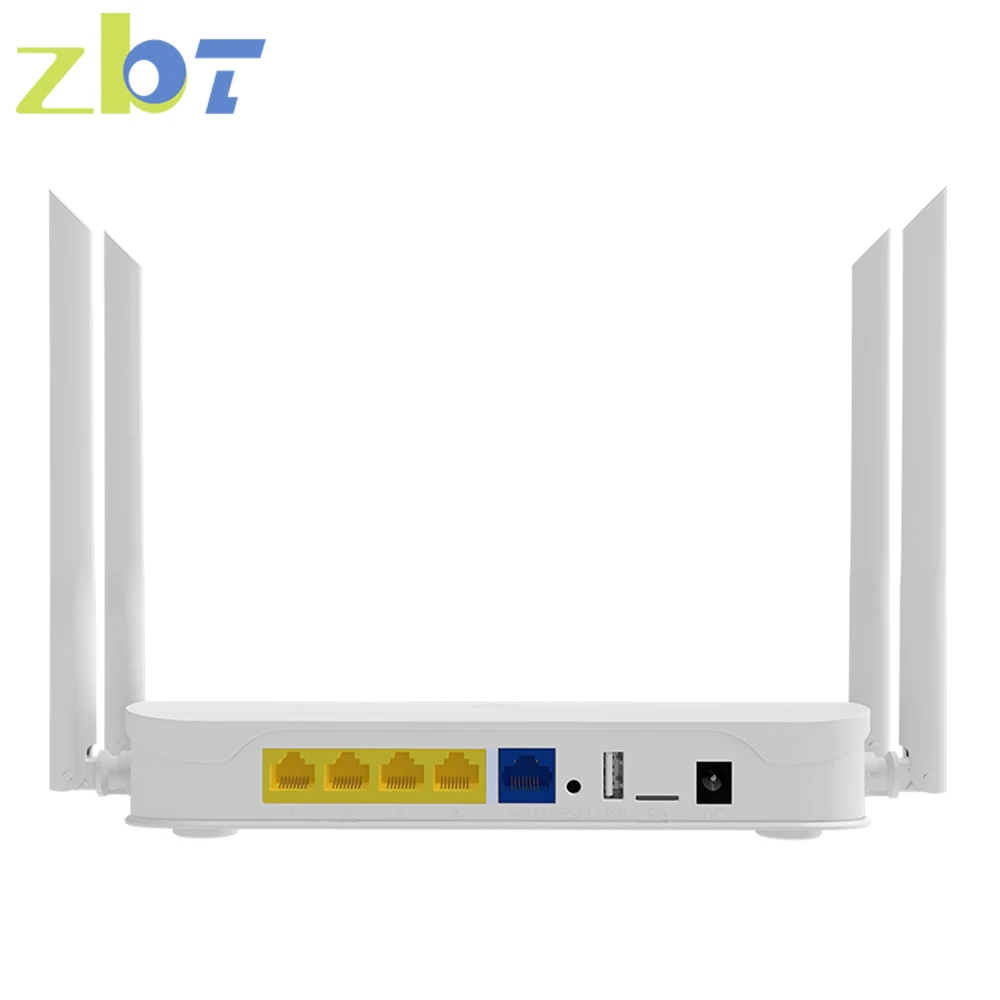 ZBT 고속 와이파이 라우터 홈 와이파이, 듀얼 밴드 안테나, 1200Mbps, 16MB, 256MB, 4 * 기가비트 LAN 지지대, 4G USB 모뎀, 2.4GHz, 5GHz