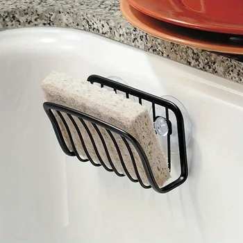 Stainless Steel Sponge Holder with Suction Cup – Kitchen Sink Caddy 1