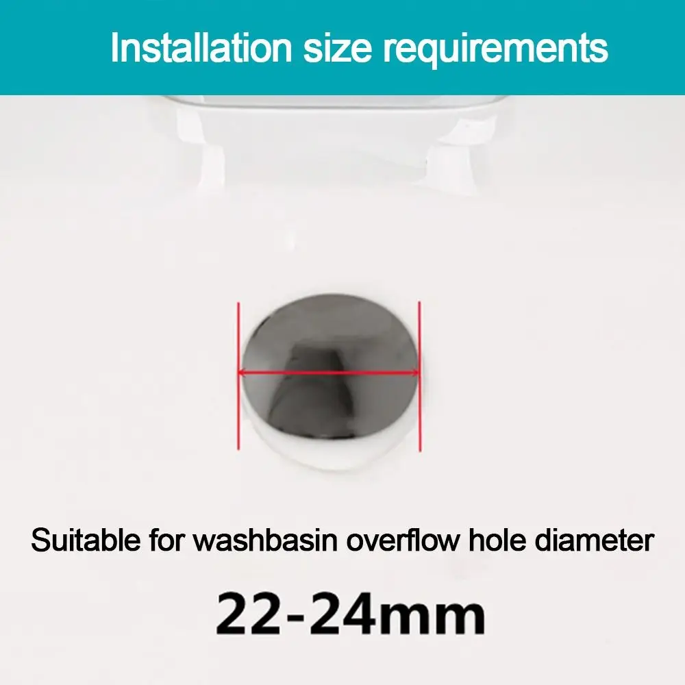 Stainless Steel Sink Overflow Covers Round Replacement Wash Basin Overflow Ring Plug Sink Hole Cover Kitchen Bathroom Supplies 6