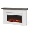 Landscape Electric Fireplace Mantel Insert Heater Remote Control 6ft Power Cord Realistic Log Flames Adjustable Thermostat Timer 1