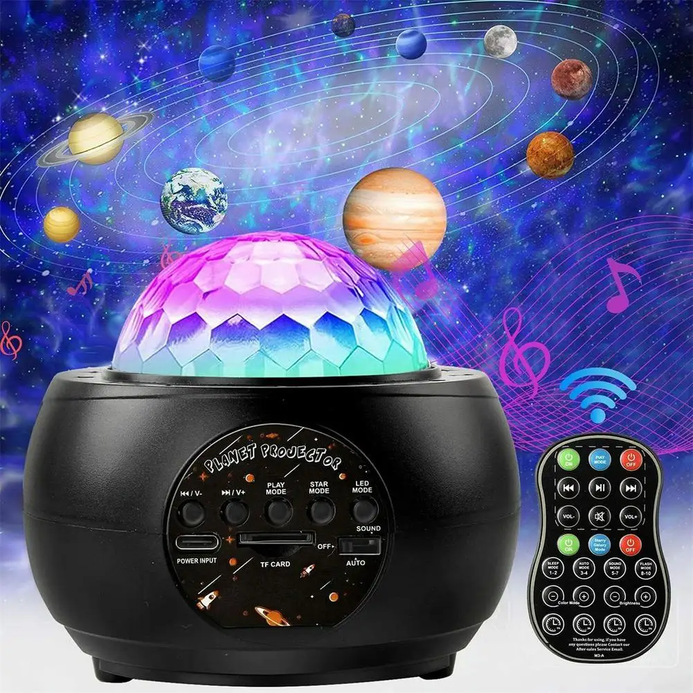 

Led Star Sky Projection Lamp Adjustable Brightness USB Projector Night Light With Remote Control