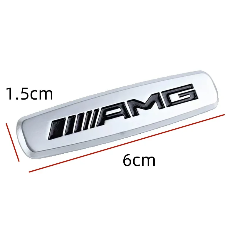 2pcs 3D 금속 AMG 자동차 좌석 엠블럼 등받이 머리 받침 클립 콘솔 장식 배지 인테리어 장식 스티커 액세서리
