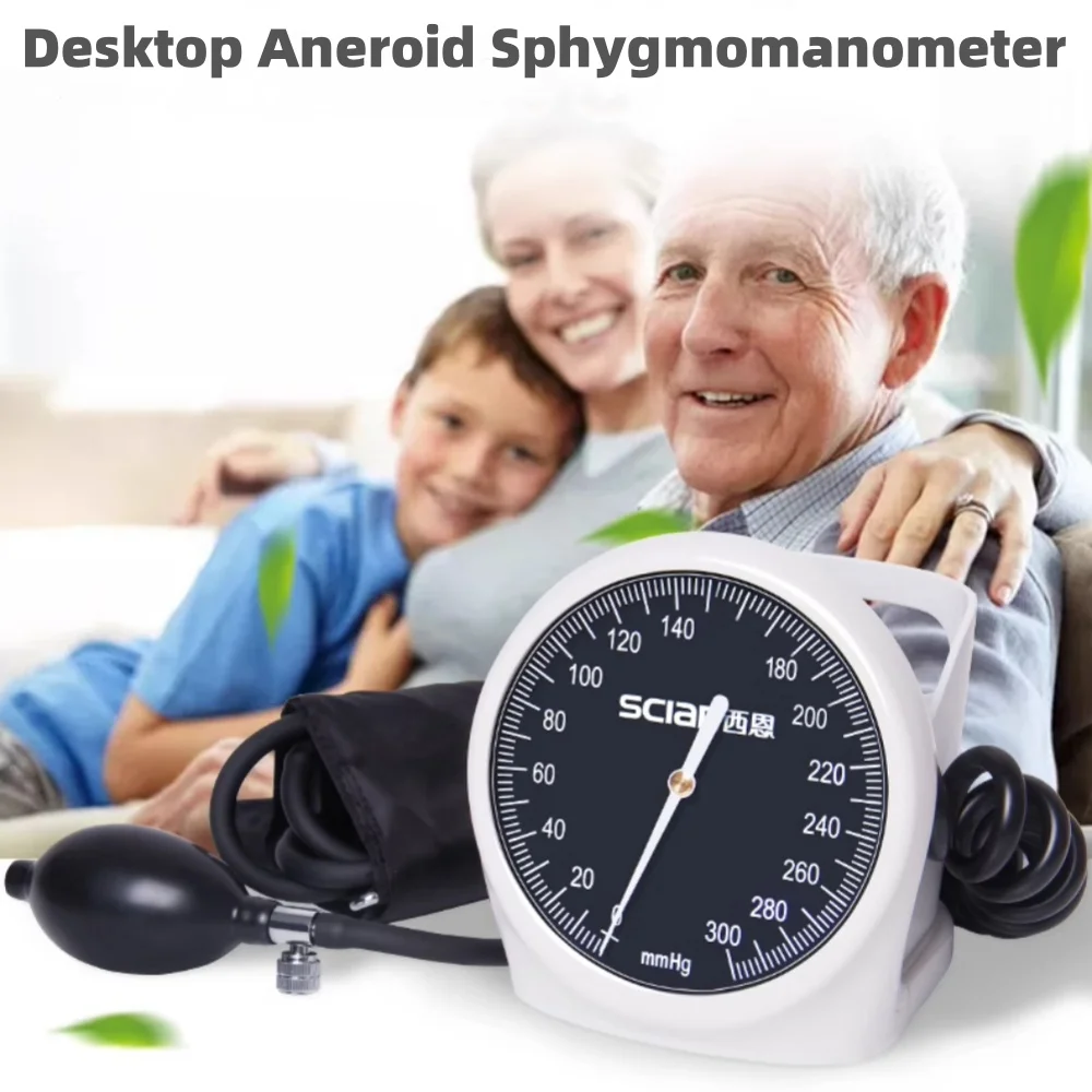 Desktop Aneroid Sphygmomanometer Portable Blood Pressure Monitor Manual Blood Pressure Cuff Universal Cuff Health Care