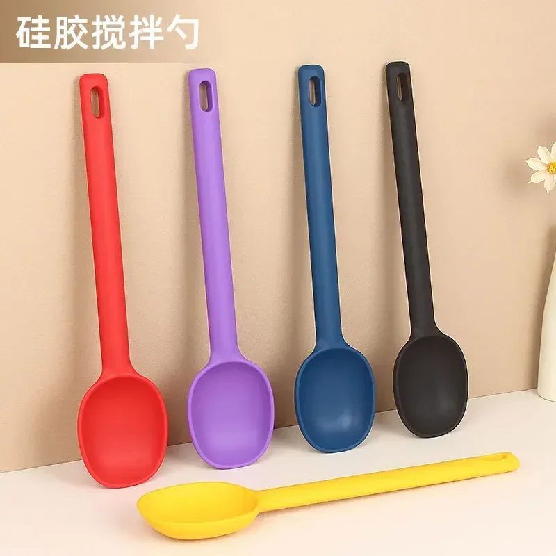 

Silicone Kitchenware New Creative Integrated Full Package Salad Mixing Spoon Kitchen Household High Temperature Soup Spoon