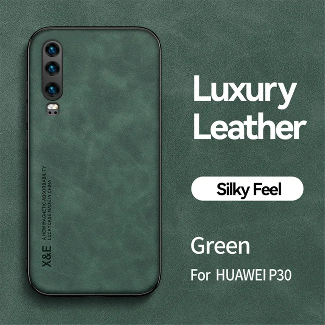 thumbnail image 1 of Magnetic Sheepskin Leather Phone Case Huawei P30 Lite P20 P40 P50 Pro Funda Cover For Huawei P30 P40 Lite 5G P50 Pro Back Case, 1 of 5