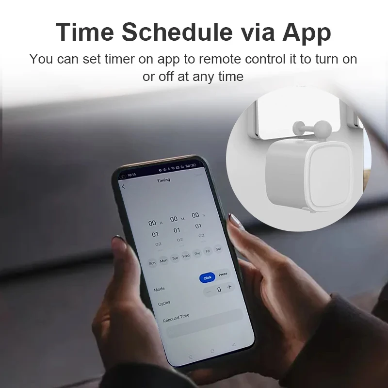 Tuya Bluetooth Smart Finger Robot Switch Button Pusher Bot Remoter APP Control Home Appliance Google Home Alexa Voice Assistant 4