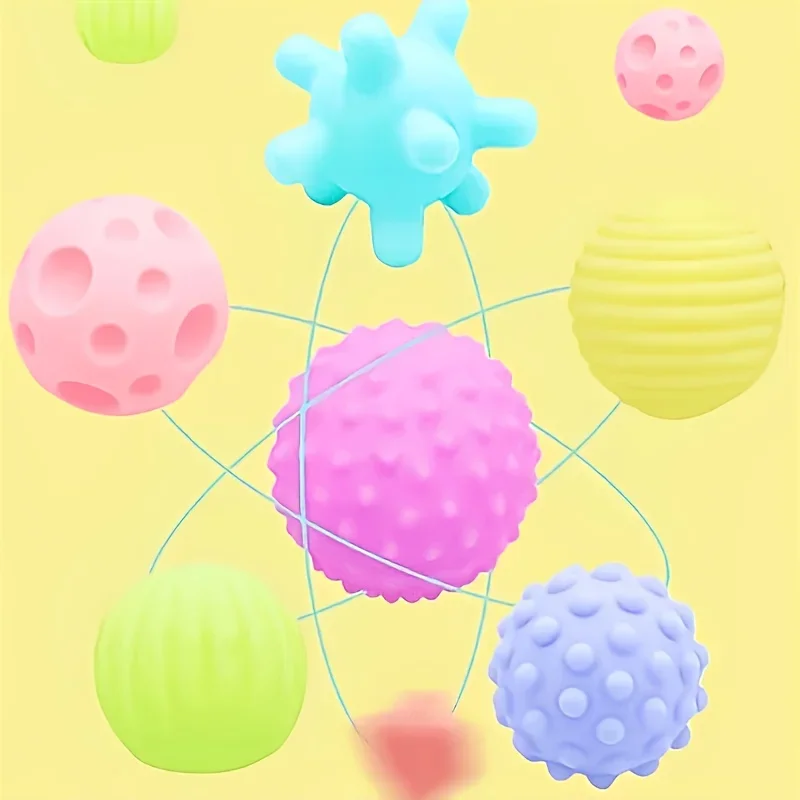Baby Toys Sensory Balls For Children Textured Hand Touch Ball Soft Massage Ball Infant Rattle Senses Toys