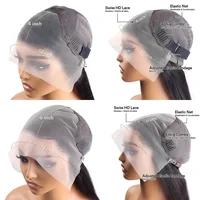 250% densité chocolat brun vague profonde perruques cheveux humains 13x4 13x6 HD dentelle avant perruque de cheveux humains 30 40 pouces dentelle frontale perruque bouclée 6