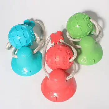 Puppy Chew Toy Suction Cup Puppy Rope Toy Dog Teeth Cleaning Toy Puppy Teether Interactive Toy Ball With Rope Dog Toy For Dogs 4