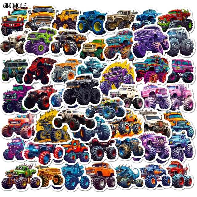 Monster Truck Stickers Pack, Cool Graffiti Truck Car Stickers