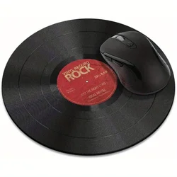 Vintage Vinyl Record Red Non - Slip Mousepad - Stylish Desk Accessory - 200X200X2MM