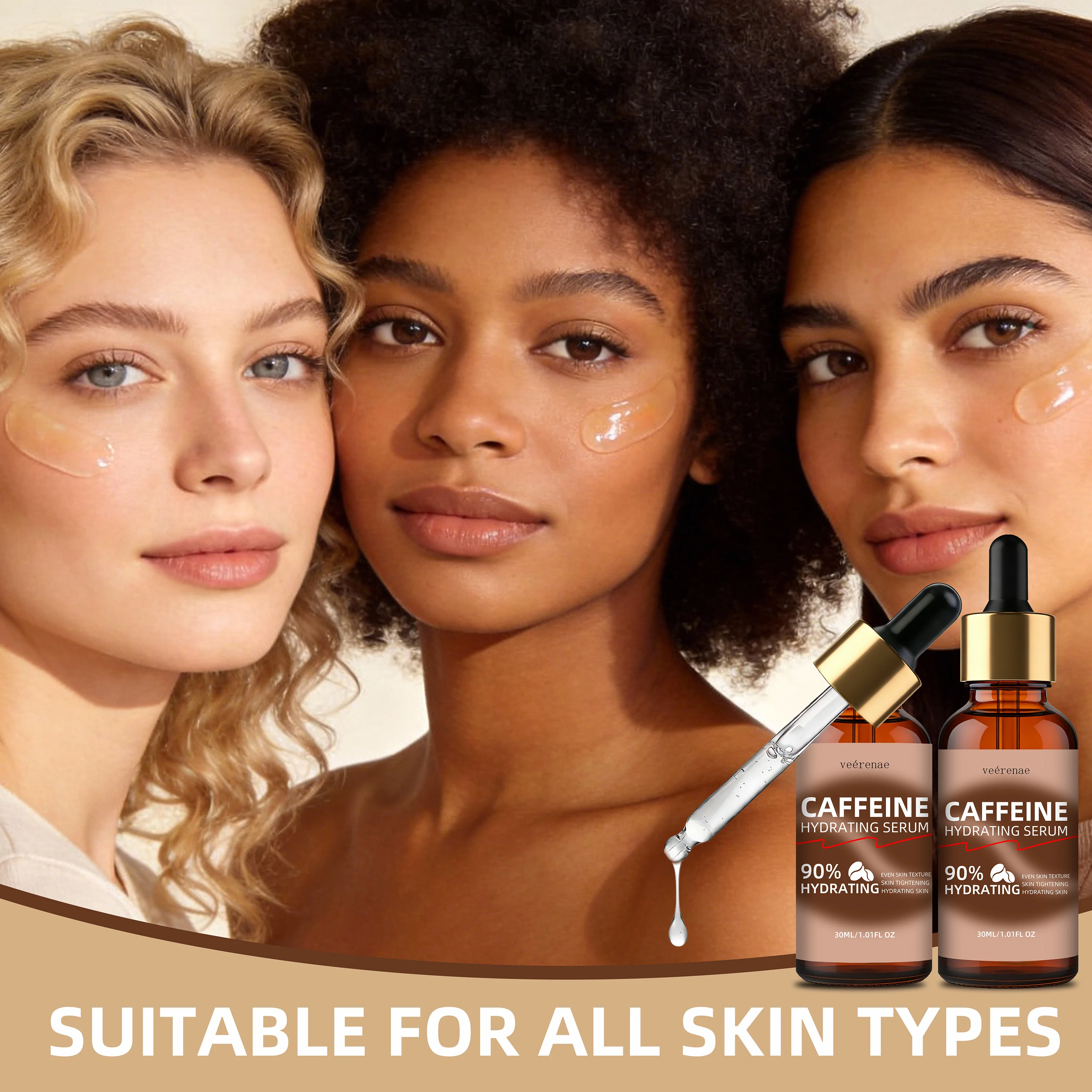 Revitalizing Caffeine Hydrating Serum Duo - 24-Hour Deep Moisturization & Firming Formula