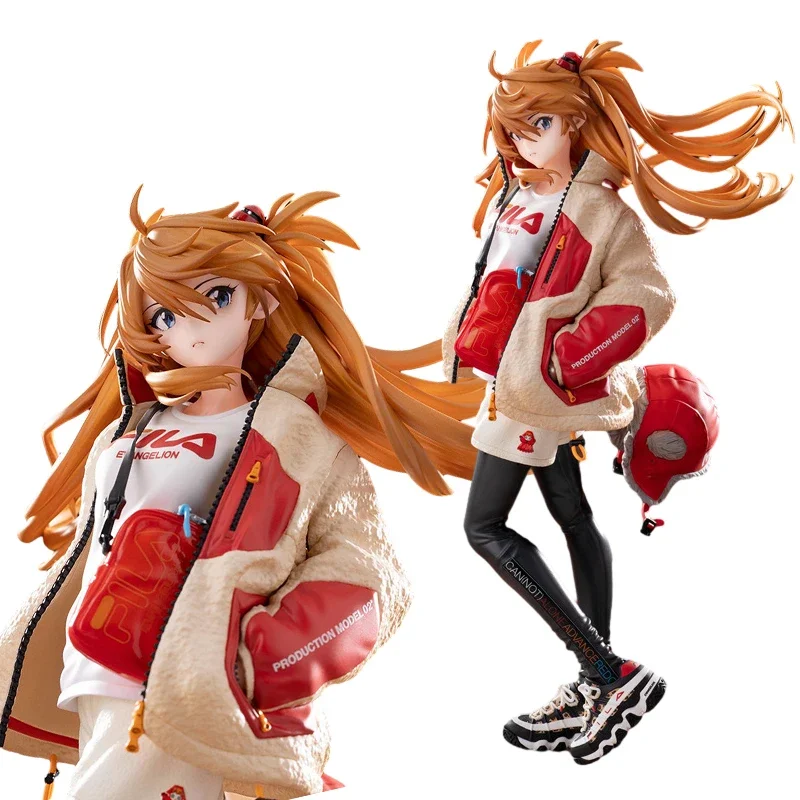 

23CM EVA Anime Figure Asuka Langley Soryu Tide Brand Costume Dress Up Model Toy Gift Collection PVC Evangelion Aciton Figure