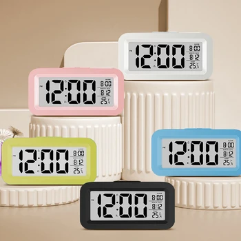 Sveglia Sveglia digitale Orologio digitale Orologio da tavolo elettronico Orologio da tavolo per camera da letto Sveglia Orologio LCD 24 ore sveglia 1