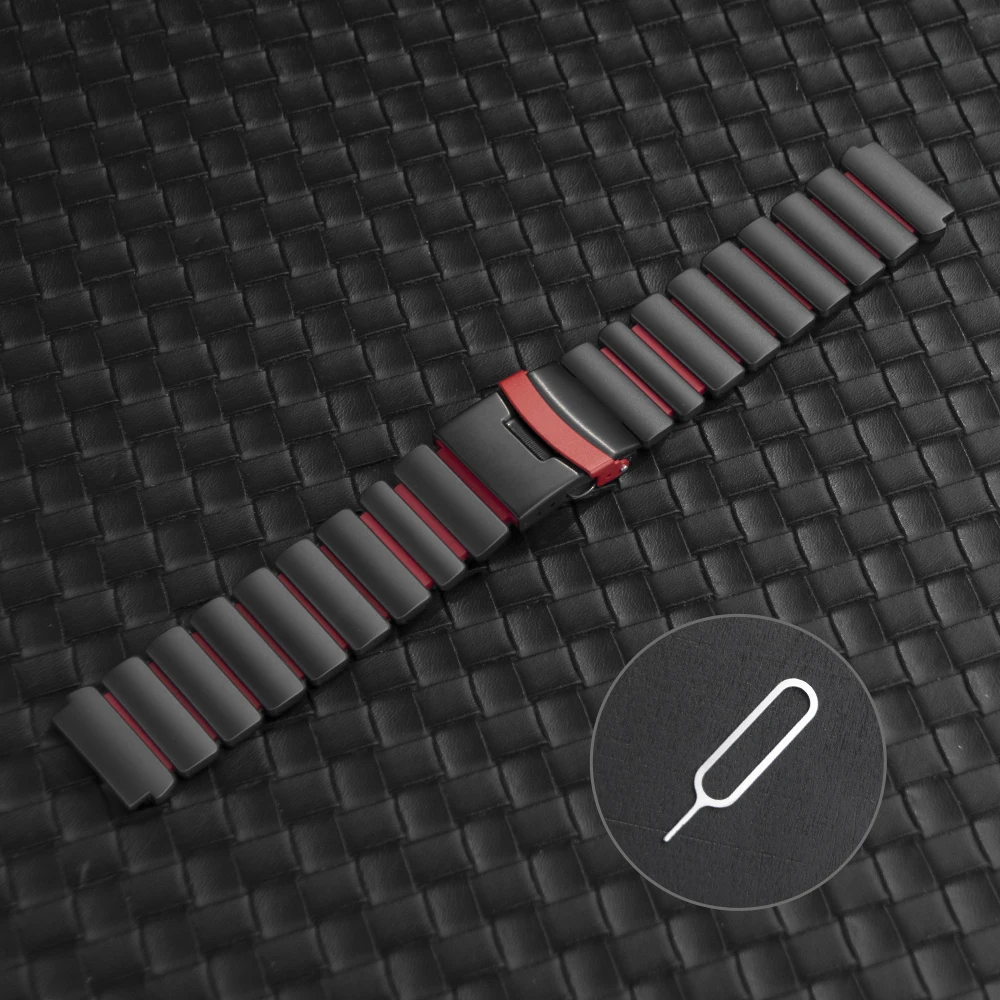 Premium Titanium-Silicone Wristband Strap - 22mm