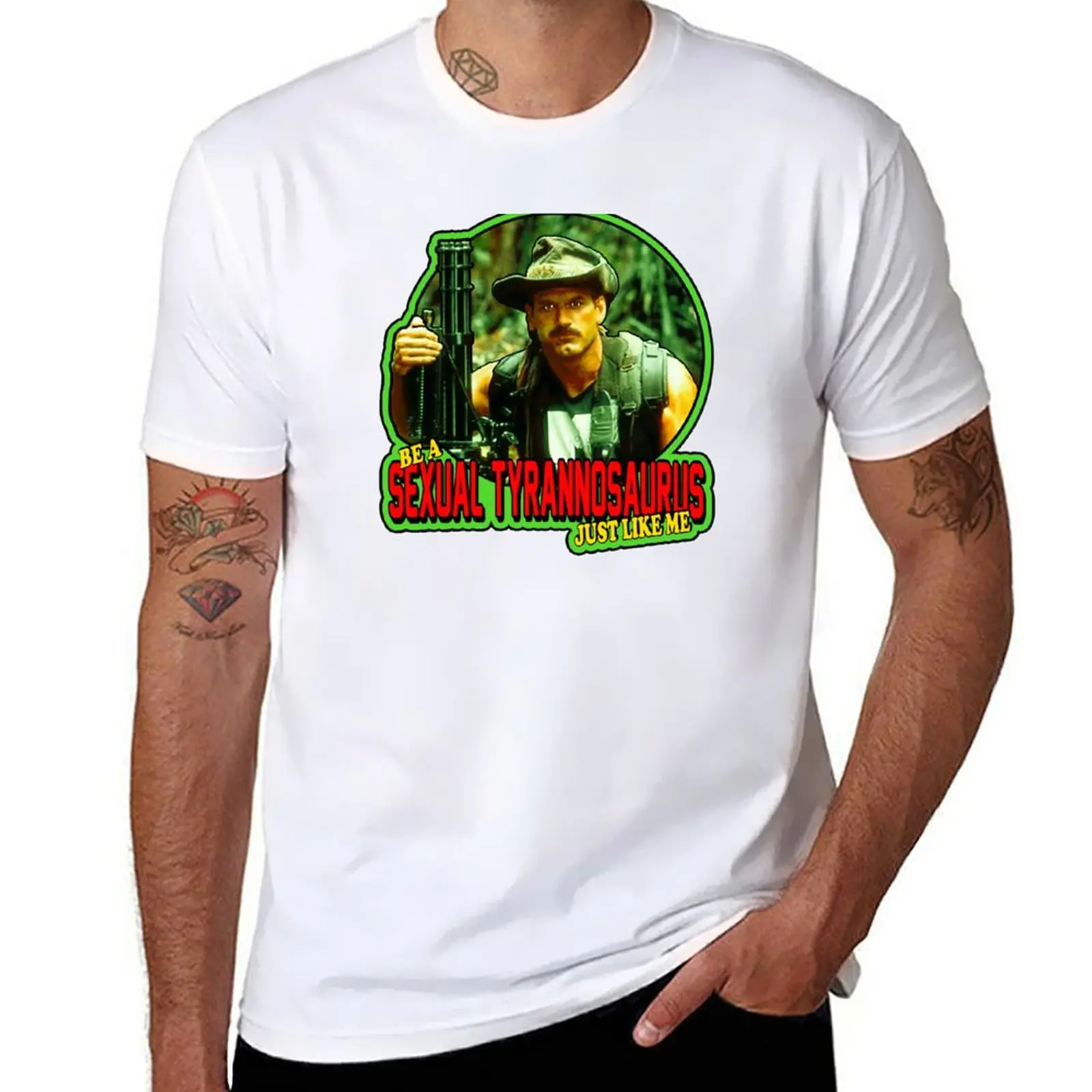 New 80'S Classic Blain Cooper Sessuale Tyrannosaurus T-Shirt Cat Shirts T-Shirt In Cotone Da Uomo