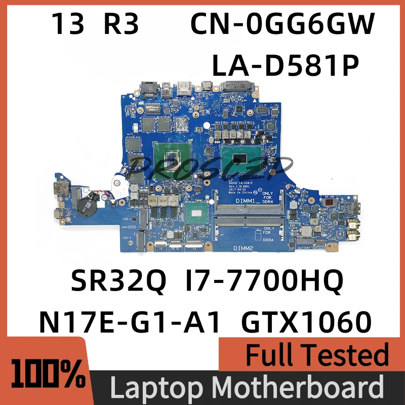 

Материнская плата для ноутбука DELL 13 R3 с процессором SR32Q I7-7700HQ