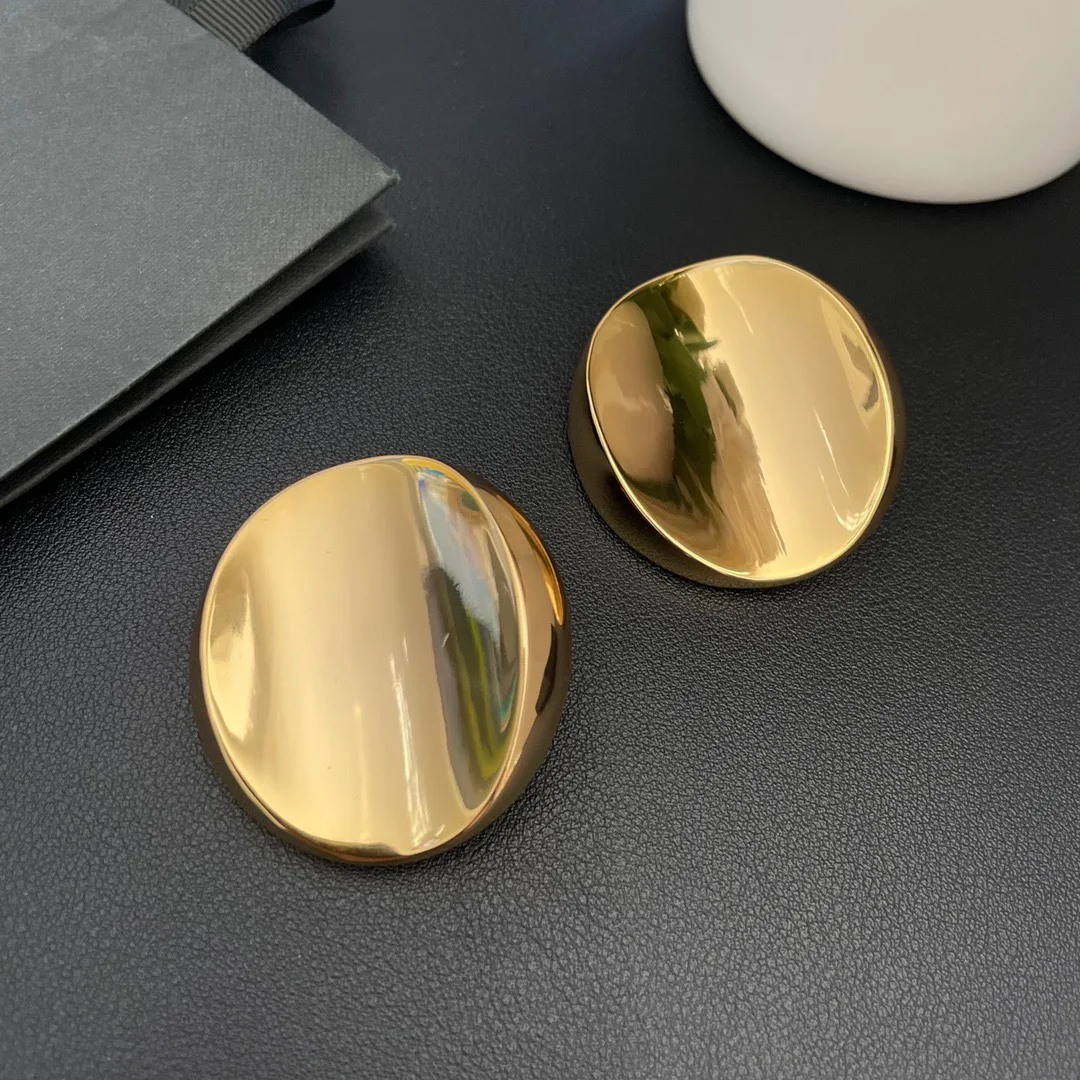 Earrings Fashion Light Luxury Retro Elliptical Geometry Ear Clips For Women Aretes  Mujer Pendientes Boucle D’Oreille  Orecchini