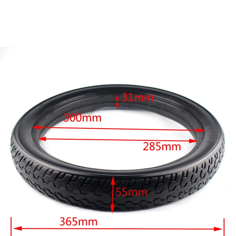 Bisiklet ve dağ bisikleti için 16 inç katı lastik 16x2.125 Katlanır elektrikli bisiklet E-bisiklet Enflasyonsuz katı lastik