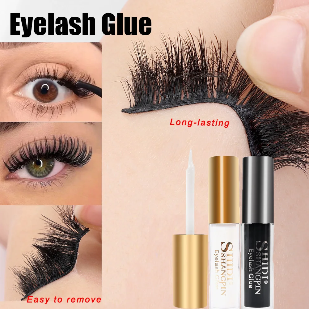 Strong Adhesive Eyelash Glue Waterproof Quick Dry False Eye Lashes Sticky Clear Black Color Makeup Eyelashes Extension Glue self adhesive eyeliner magic false eyelashes glue eyeliner pen lashes glue long lasting fast dry waterproof eye makeup tools