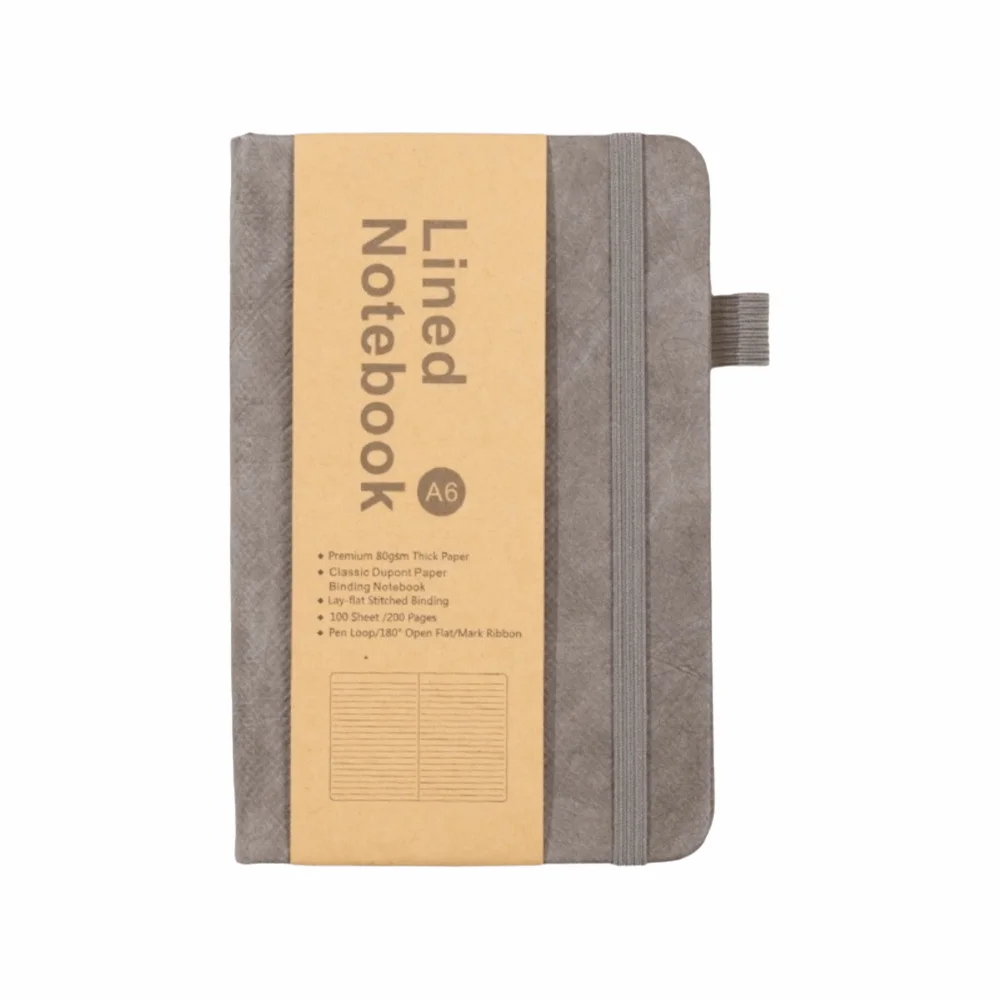 Eco-friendly Waterproof Dupont Paper Hardcover Notebook - Elegant Lined Diary Planner