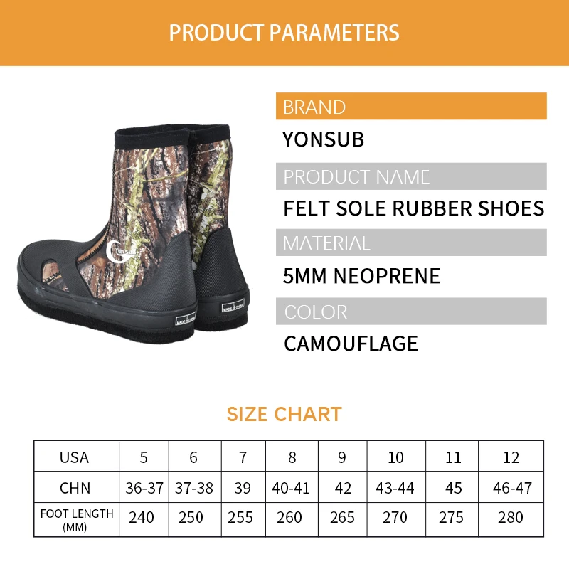 Fishing Boots Camouflage, Fishing Neoprene Boots