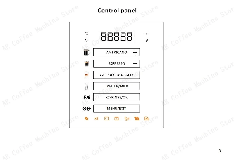Description Picture 5 of itemIntegrated Grinder Coffee Machine Fully Automatic Espresso Machine Professional Coffee Machine LCD Display Control
